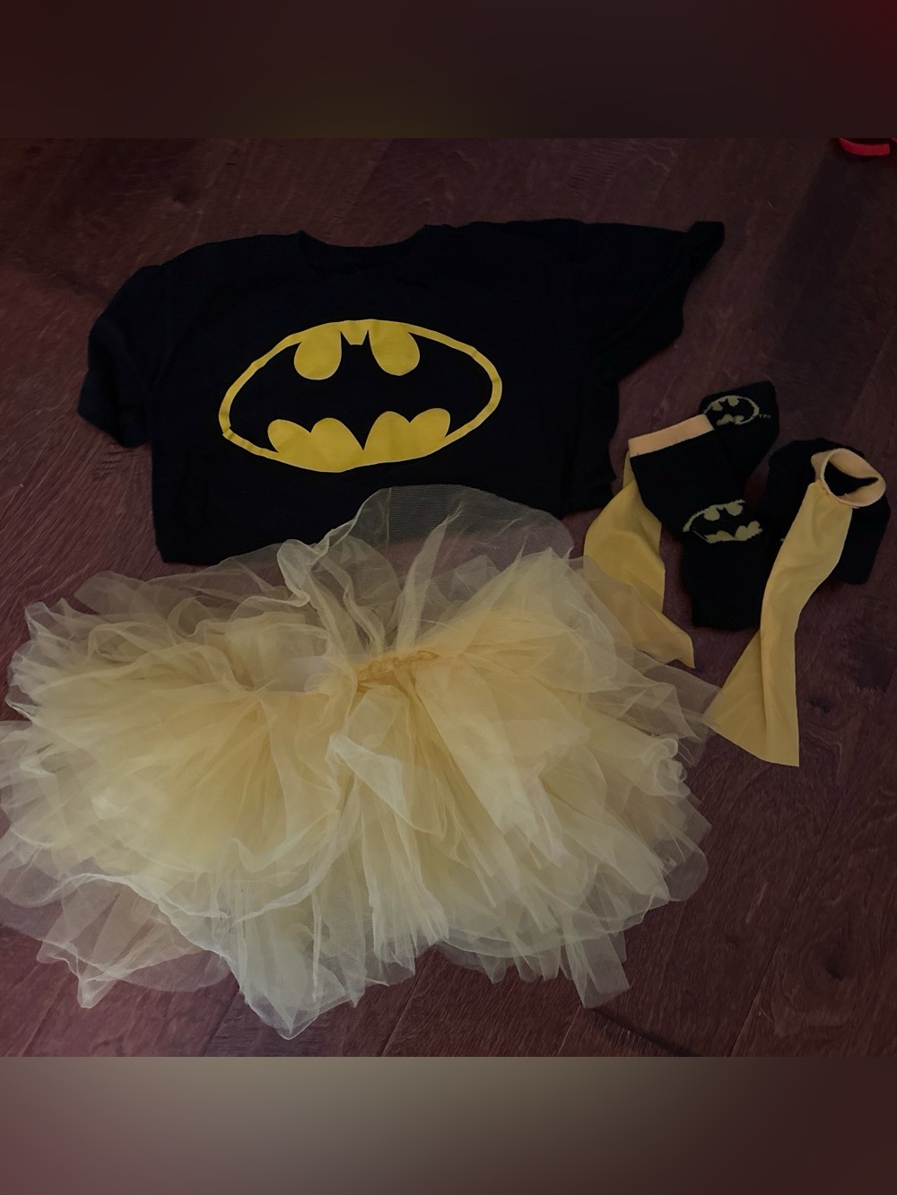 Batman Black and Yellow Tulle Tutu Costume Set